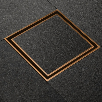 Marble-Insert Shower Drain Channel (5 x 5 Inches)
