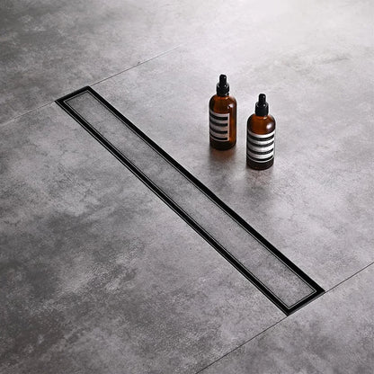 Marble-Insert Shower Drain Channel (4 Inches)