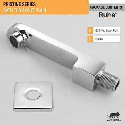 Pristine BathTub Plain Spout Brass Faucet package content