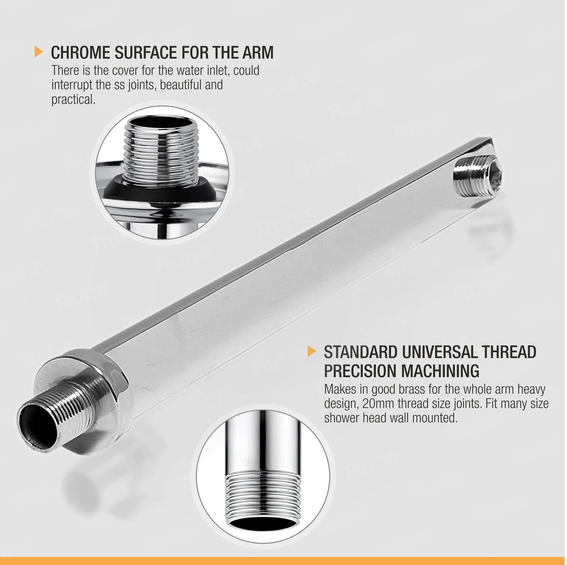 Rectangular Shower Arm (15 Inches) 5
