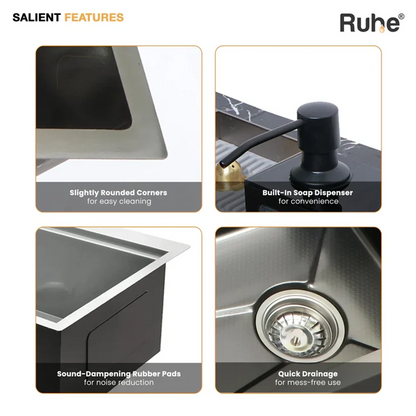 Piano Smart Kitchen Sink (30 x 18 x 9 Inches)