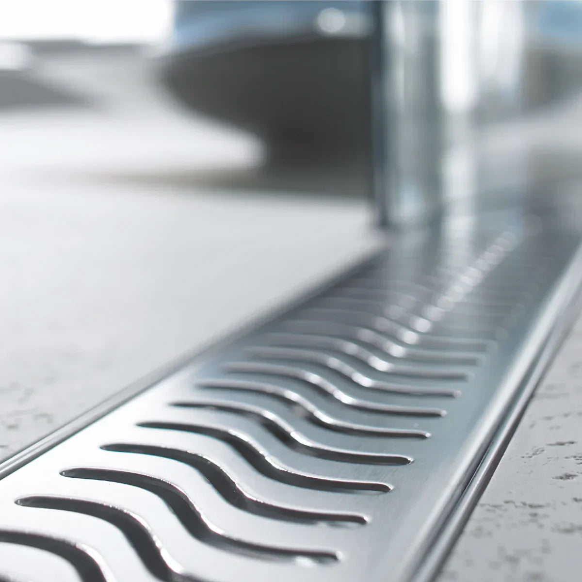 Wave Shower Drain Channel (4 Inches)