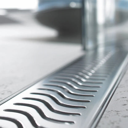 Wave Shower Drain Channel (4 Inches)
