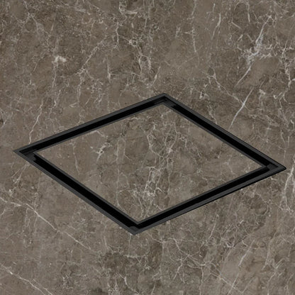 Marble-Insert Shower Drain Channel (12 x 12 Inches)