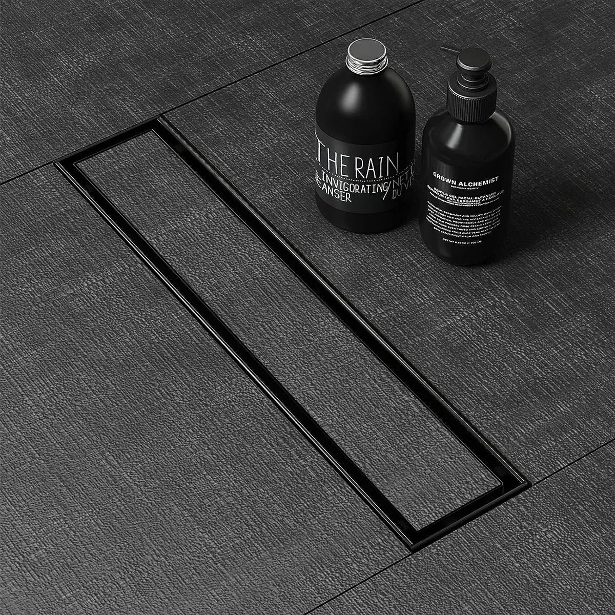 Marble-Insert Shower Drain Channel (3 Inches)