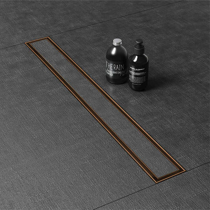 Marble-Insert Shower Drain Channel (3 Inches)