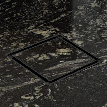 Marble-Insert Shower Drain Channel (6 x 6 Inches)