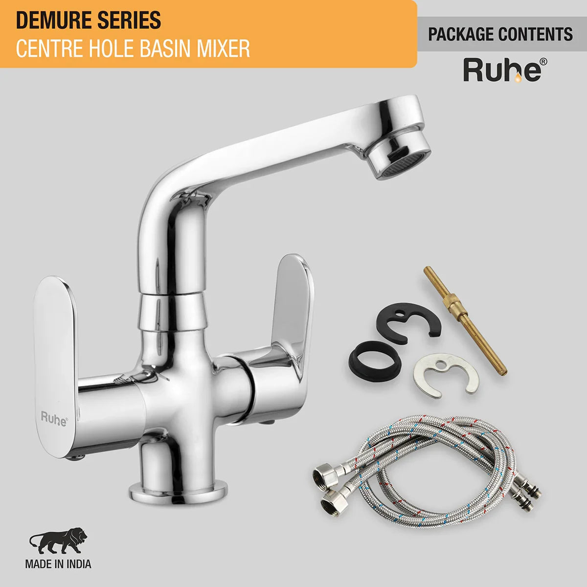 Demure Deck-mount Wash Basin Mixer Tap with Small Swivel Spout (7") - by Ruhe