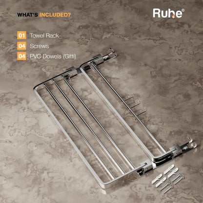 Dual Foldable Towel Rack (24 Inches)