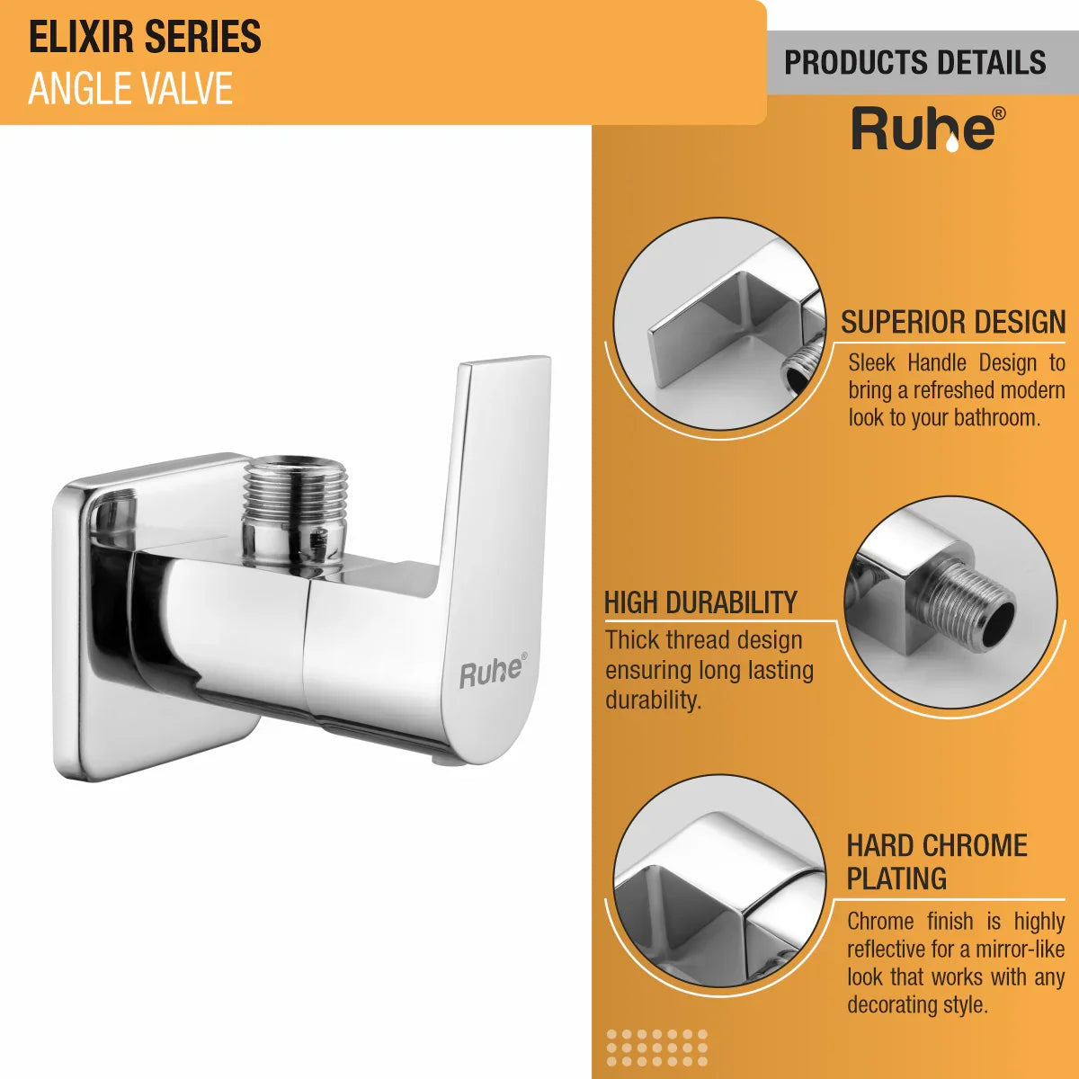Elixir Angle Valve Brass Faucet product details