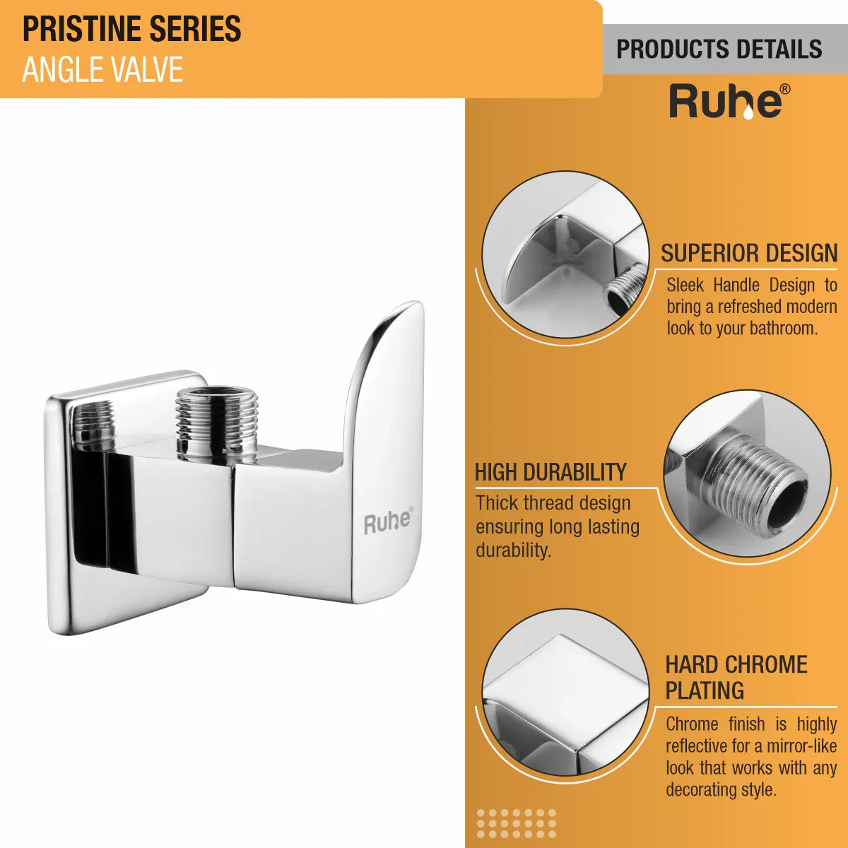 Pristine Angle Valve Brass Faucet product details