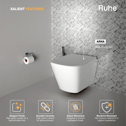 Arna Wall-Hung Western Commode, Salient Features