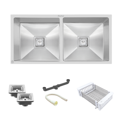 Handmade Double Bowl Kitchen Sink (37 x 18 x 10 Inches)