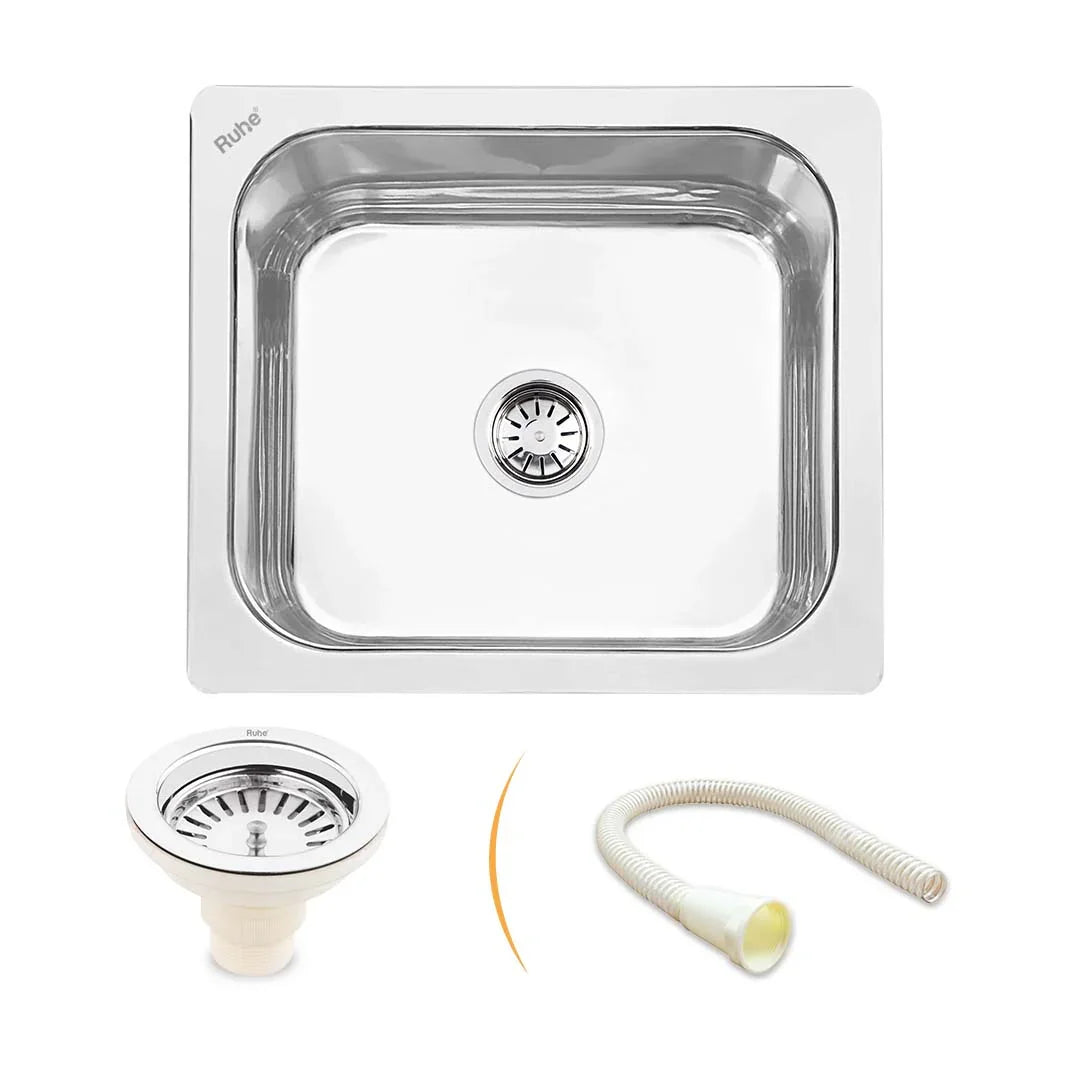 Single Bowl Kitchen Sink (20 x 17 x 8 Inches)