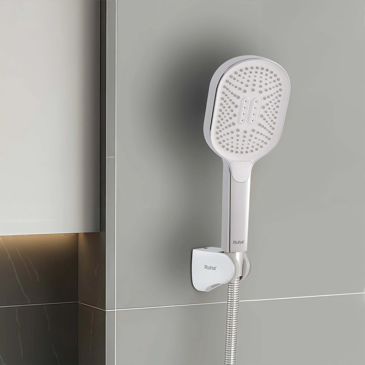 Ivory Triple Flow ABS Hand Shower with 1.5 Meter 304-grade SS Hose & Hook