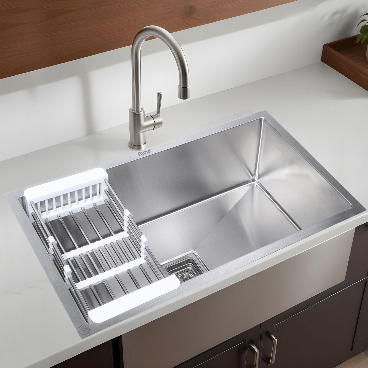 Handmade Single Bowl Kitchen Sink (32 x 18 x 10 Inches) 