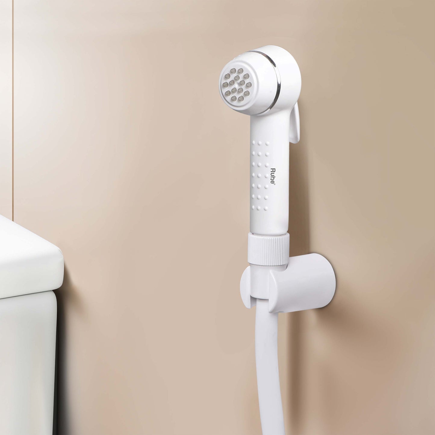 Ring White Health Faucet with Hose & Hook