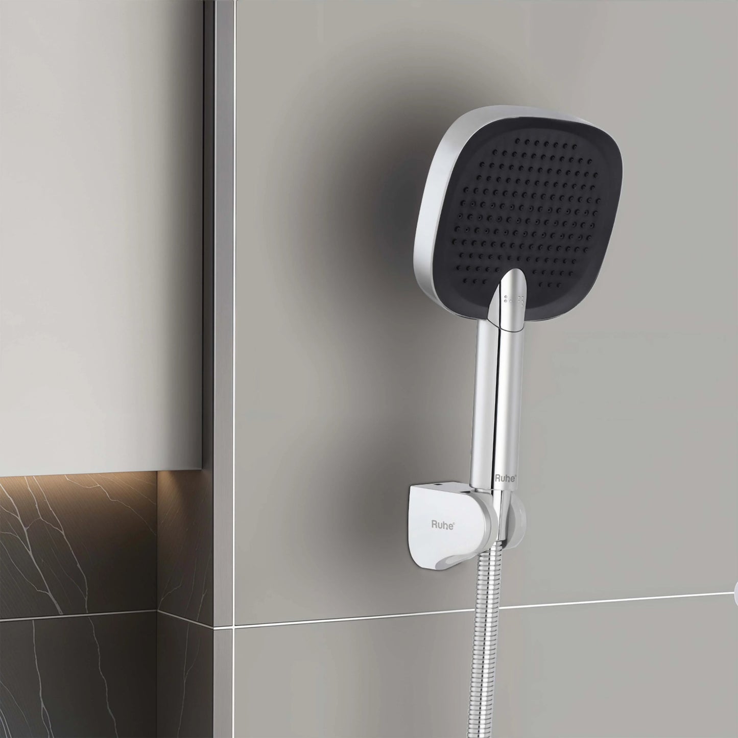 Apex Chrome Triple Flow ABS Hand Shower with 1.5 Meter 304-grade SS Hose & Hook