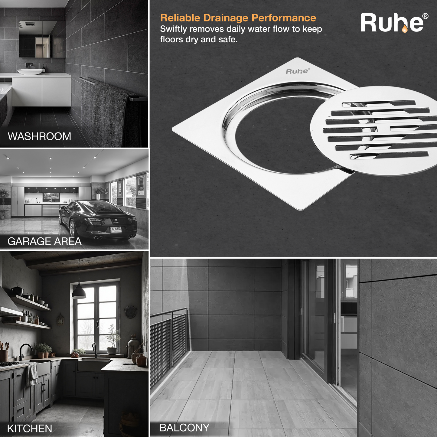Classic Neon Flat Cut Floor Drain