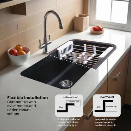 Quartz Single Bowl Kitchen Sink (31 x 19 x 9 Inches)