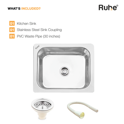 Single Bowl Kitchen Sink (24 x 18 x 9 Inches), What's Included