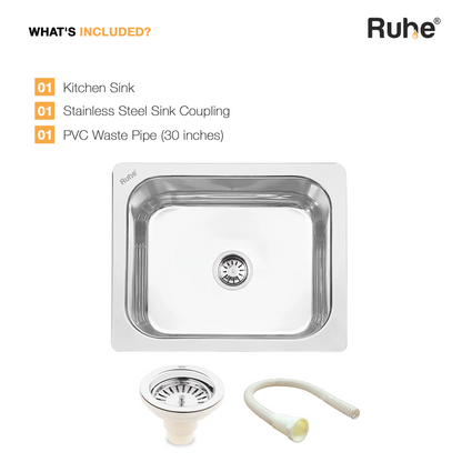 Single Bowl Kitchen Sink (24 x 18 x 9 Inches), What's Included