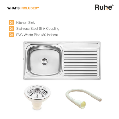 Oval Single Bowl Kitchen Sink (21 x 18 x 8 Inches), What’s Included