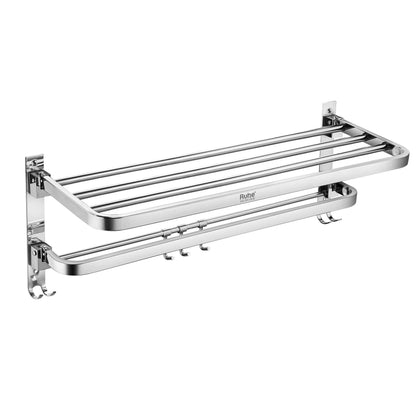 Dual Foldable 304-Grade Towel Rack (24 Inches)