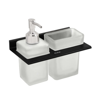 Ember Soap Dispenser With Tumbler Holder (Black)