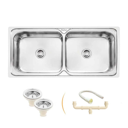 Double Bowl Premium Kitchen Sink (45 x 20 x 9 Inches)