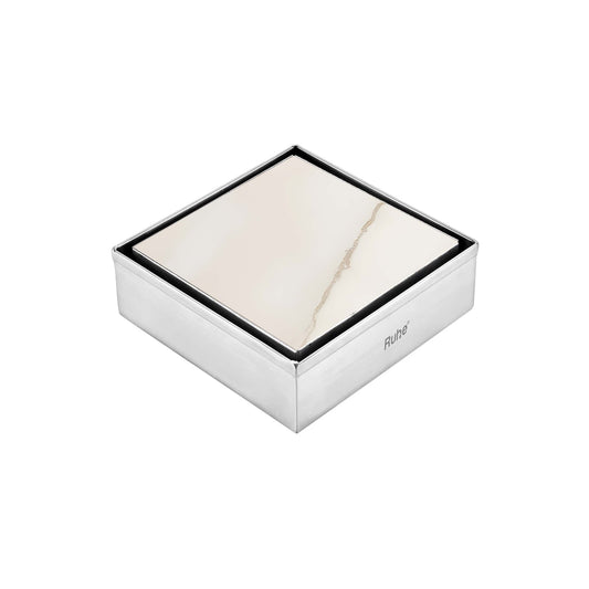 Tile-Insert Shower Drain Channel (4 x 4 Inches)
