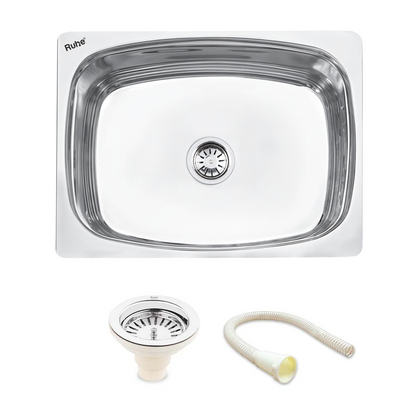 Oval Single Bowl Kitchen Sink (24 x 18 x 9 Inches)