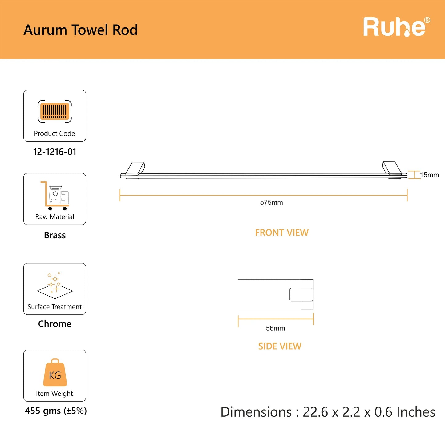 Aurum Towel Rod