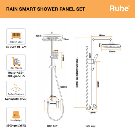 Rain Smart Shower Panel Set