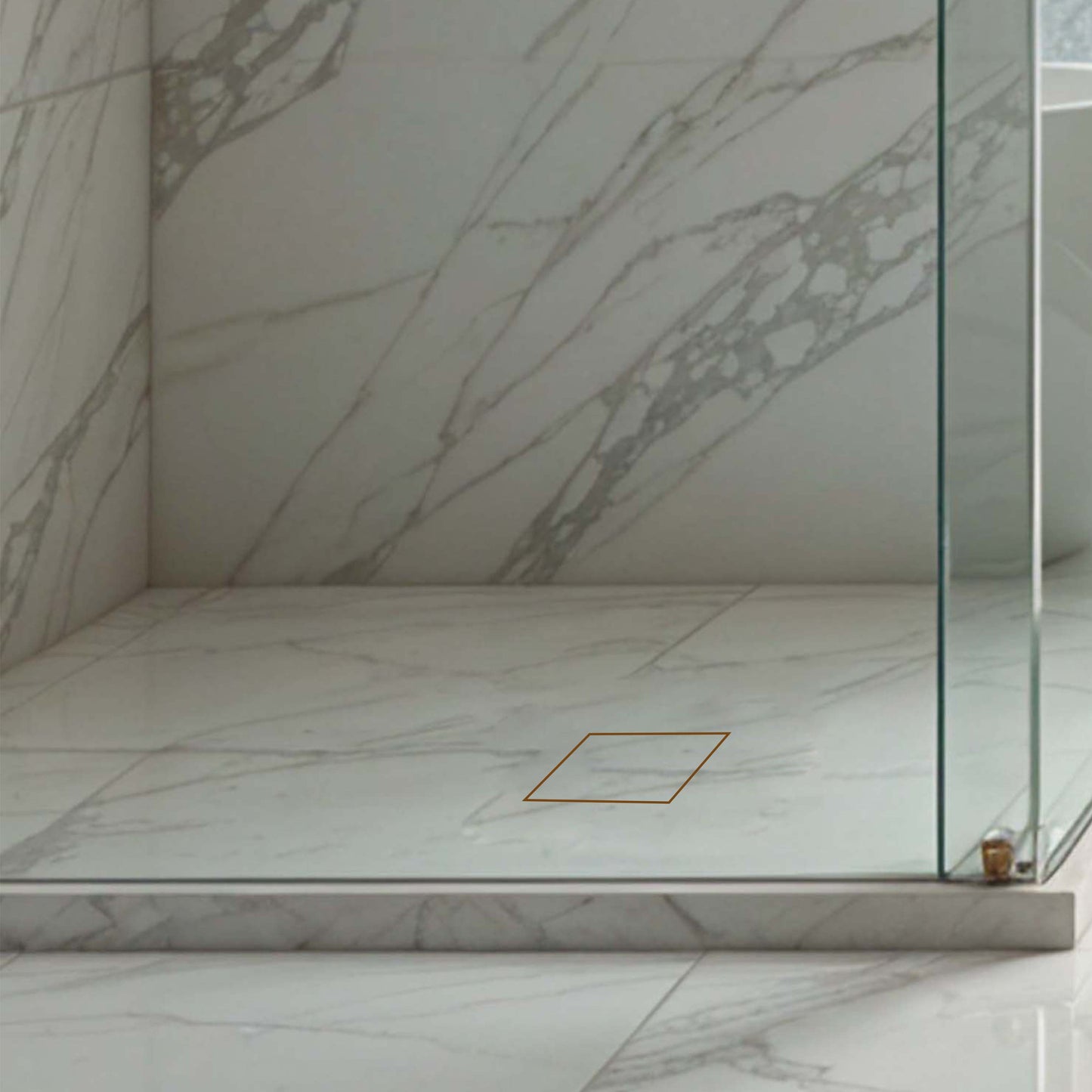 Tile-Insert Shower Drain Channel (5 x 5 Inches)
