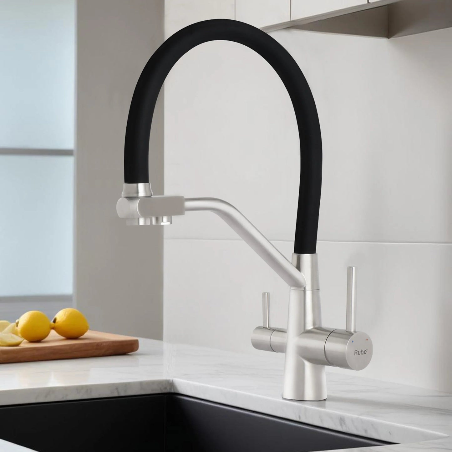 Wind Table Mount Sink Mixer Faucet with RO Water Supply