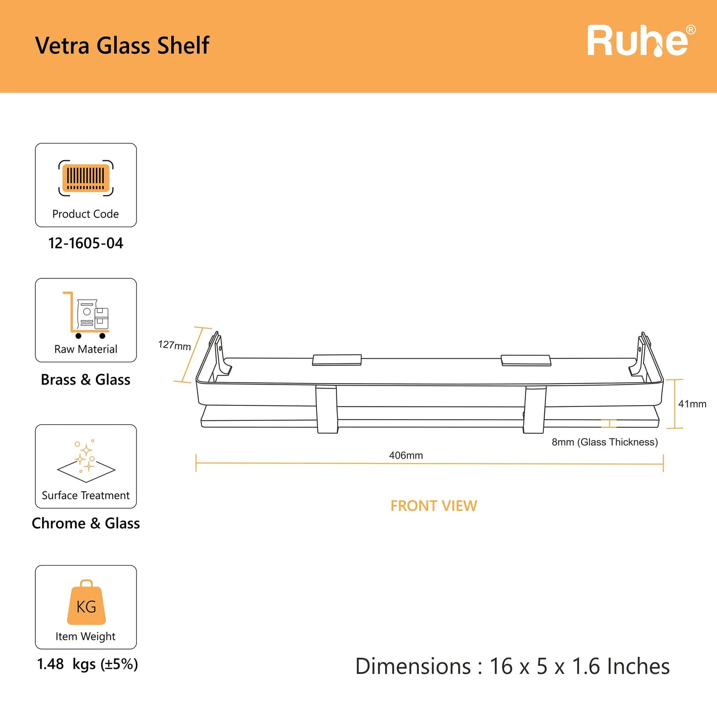 Vetra Glass Shelf