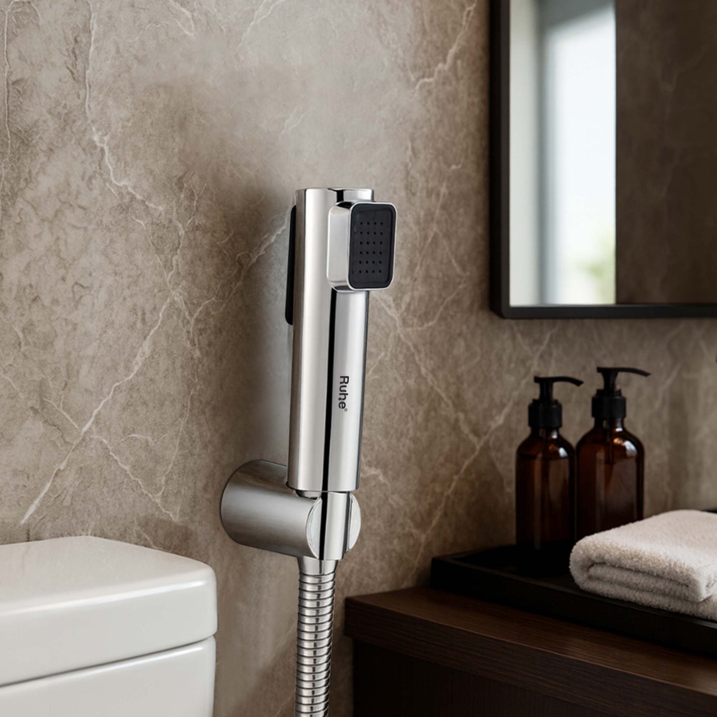 Target Health Faucet with Dual Flow and 1 Meter 304-Grade SS Hose & Hook