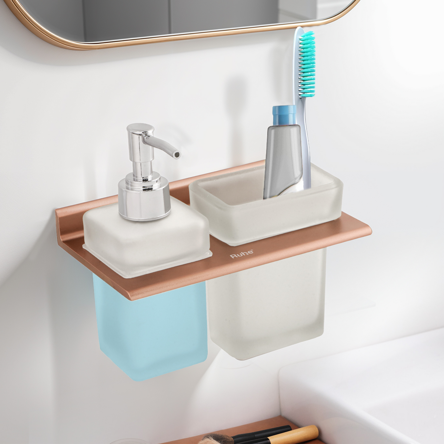 Ember Soap Dispenser With Tumbler Holder