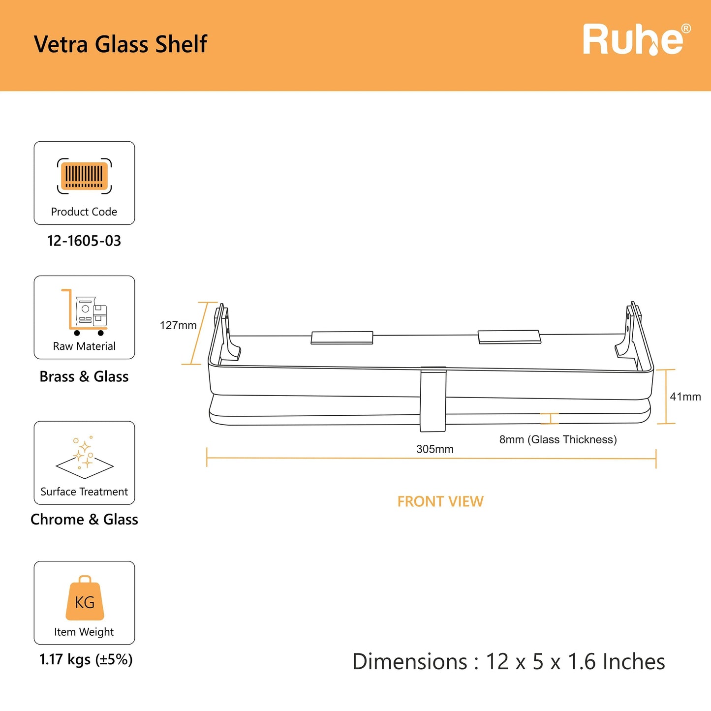 Vetra Glass Shelf