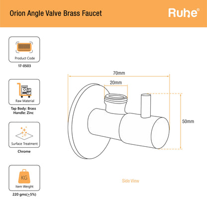 Orion Angle Valve Brass Faucet - by Ruhe