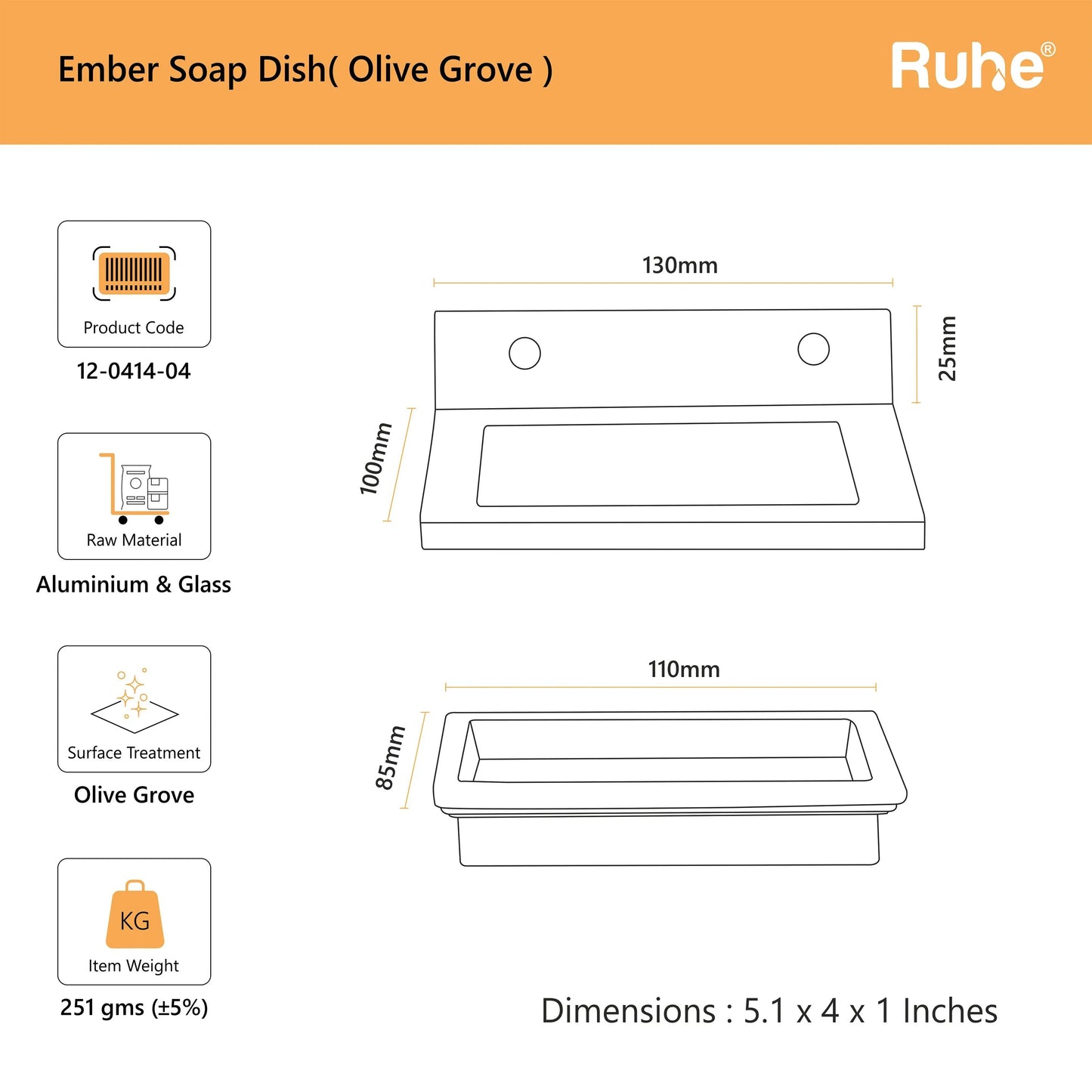 Ember Soap Dish (Olive Grove)