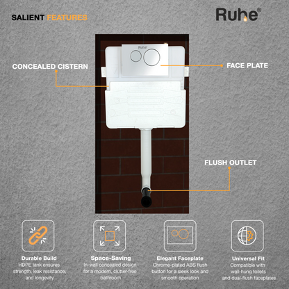 Pneumatic Concealed Cistern for Western Commode