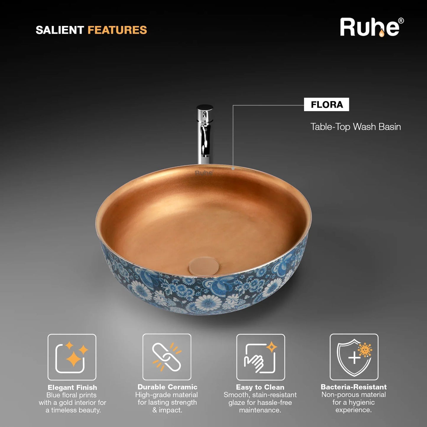 Flora Table Top Wash Basin (Features)