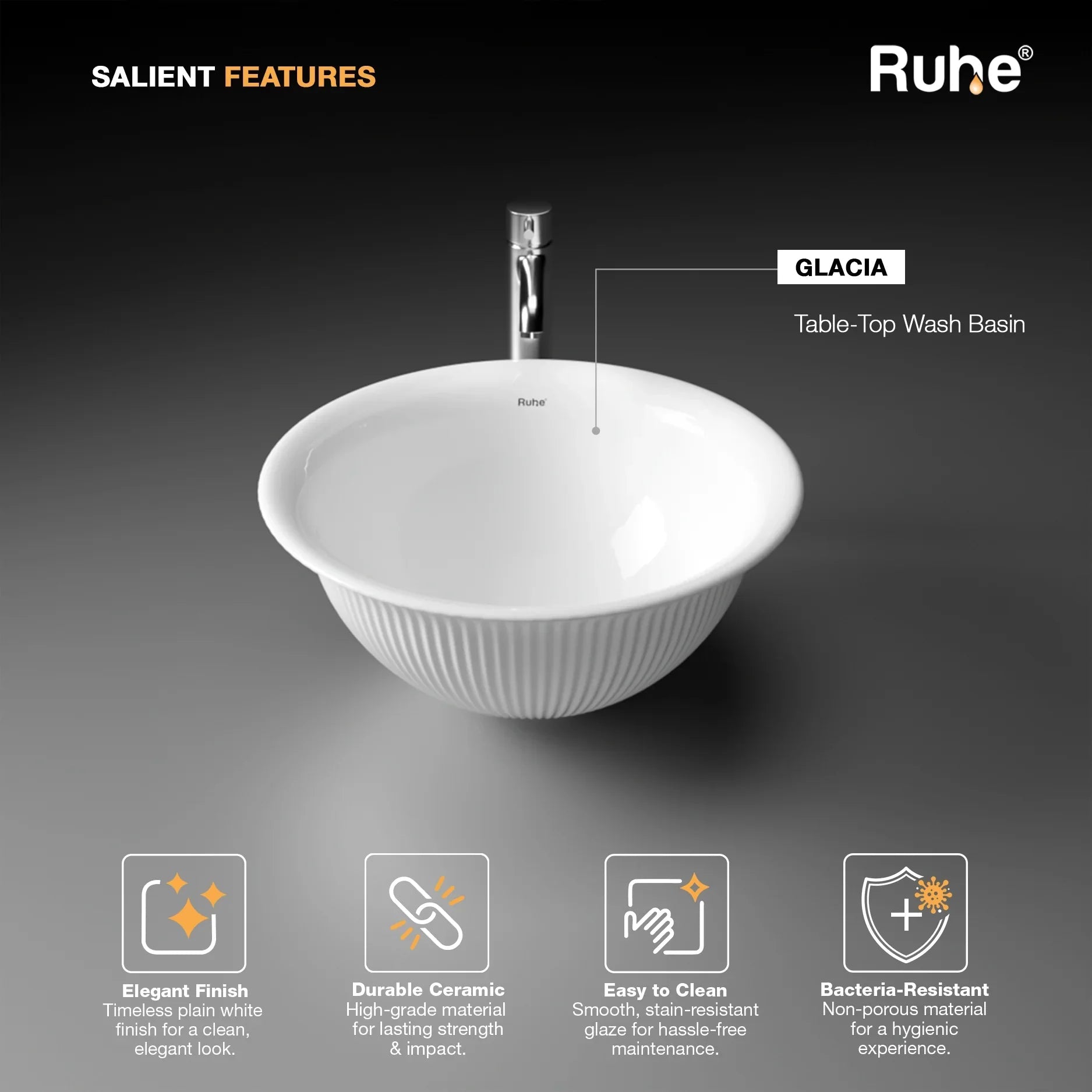 Glacia Table Top Wash Basin ( Features)