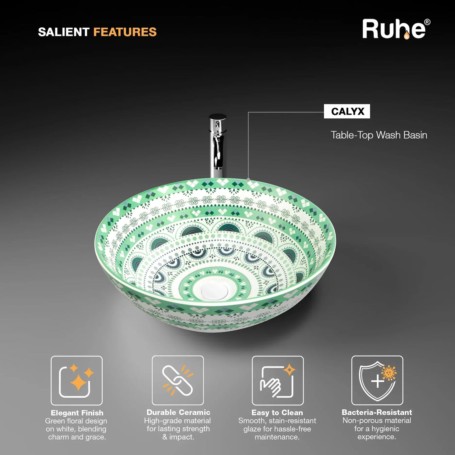 JCalyx Table Top Wash Basin (Features)