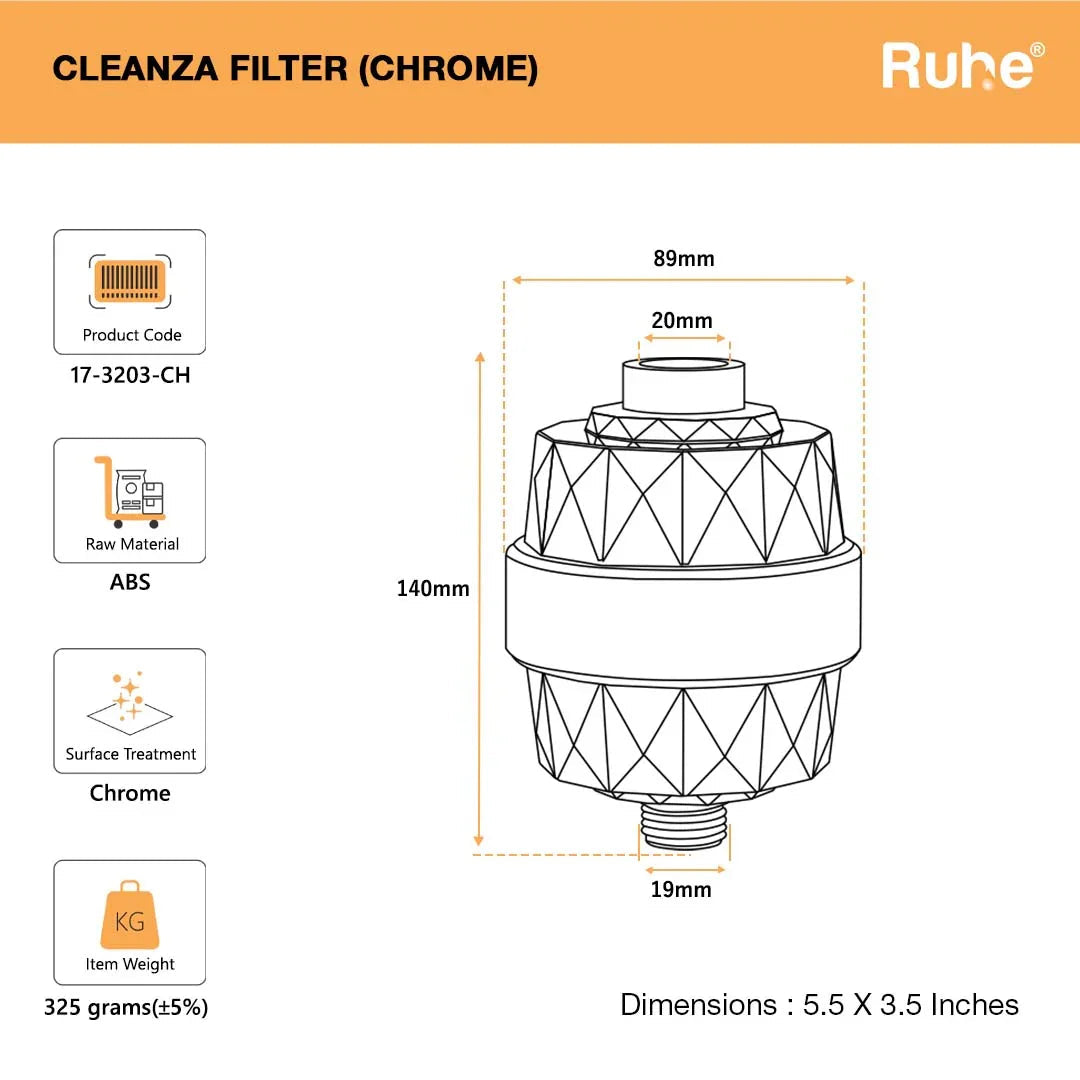 Cleanza Tap and Shower Filter for Hard Water
