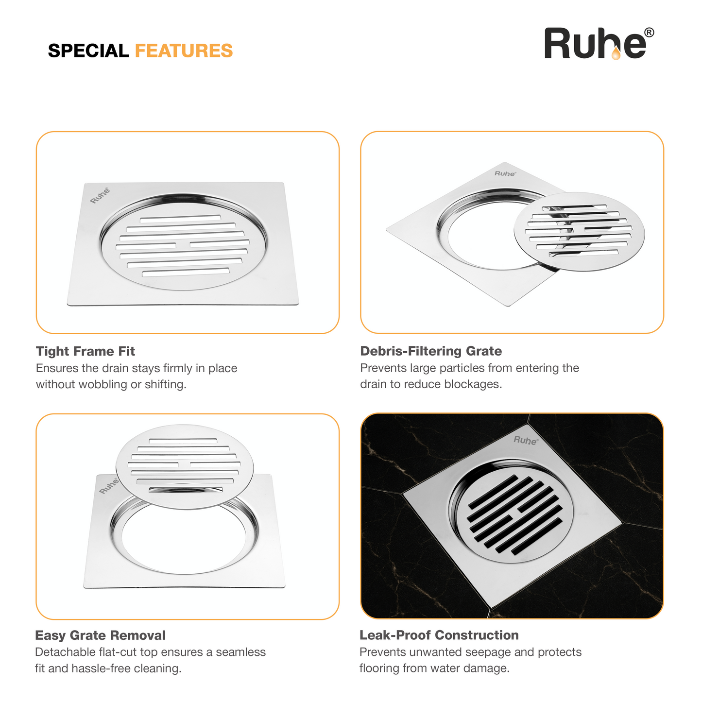 Classic Neon Flat Cut Floor Drain
