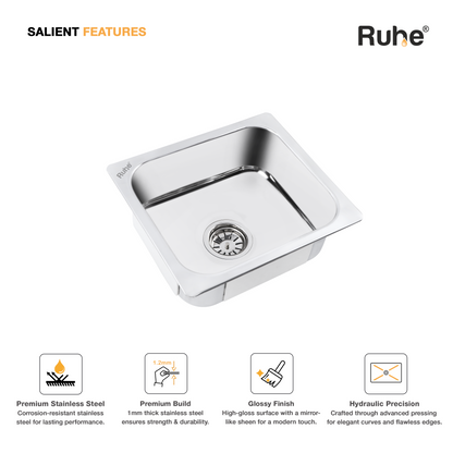 Single Bowl Kitchen Sink (16 x 14 x 6 Inches)(Salient Features)