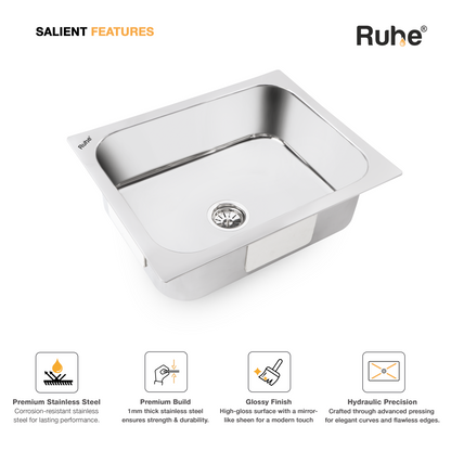 Single Bowl Kitchen Sink (26 x 20 x 9 Inches)(Features)